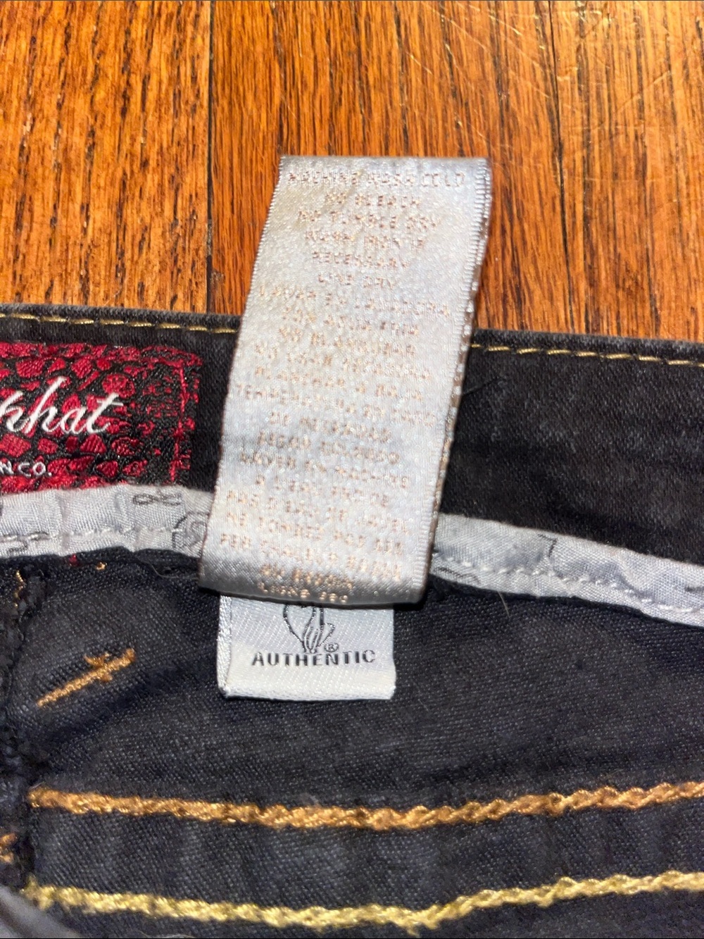 Vintage Baby Phat | Black Flare Jeans with Embroidered Back Detail - Picture 7 of 8